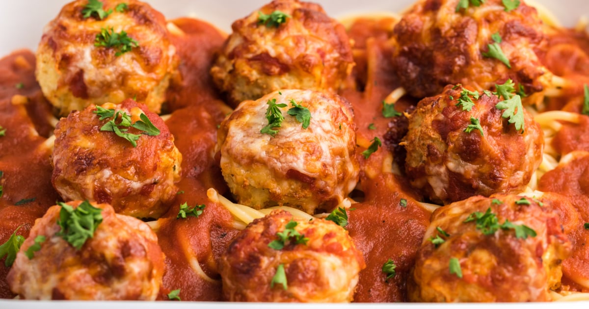 Air Fryer Chicken Parmesan Meatballs | Air Frying Foodie