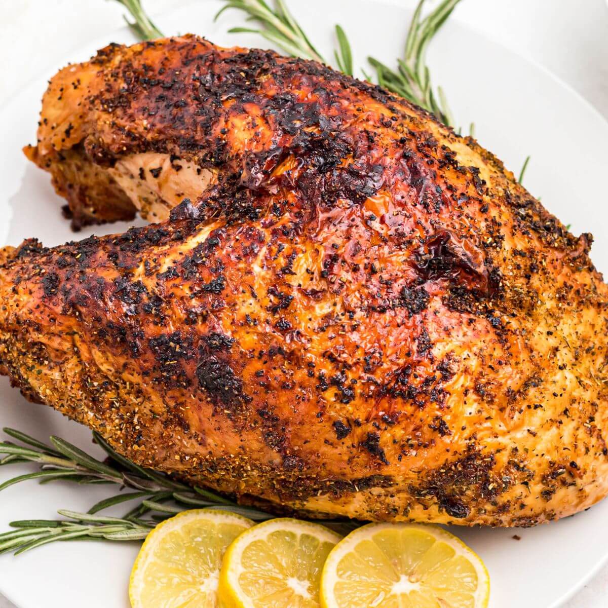 Air Fryer Turkey Breast - holiday main course packed full of flavor!