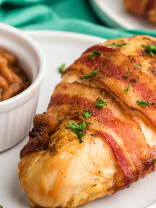 Air Fryer Bacon Wrapped Chicken