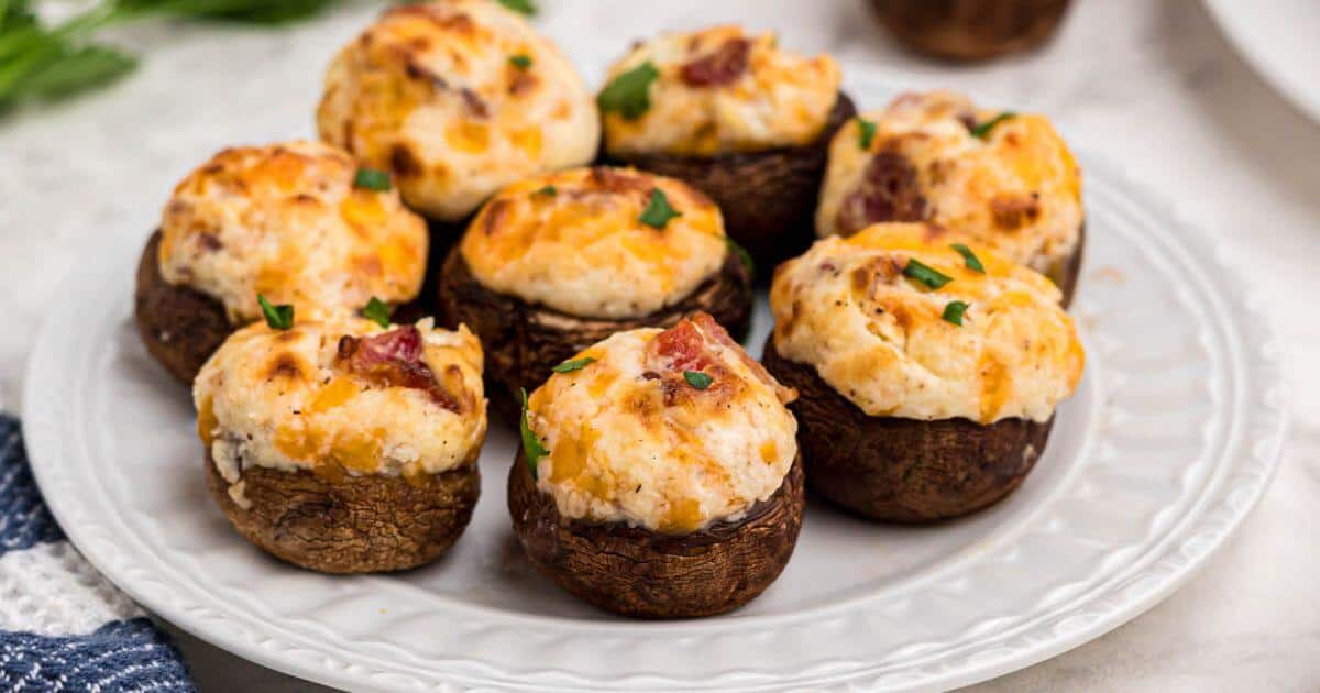 Air Fryer Stuffed Mushrooms