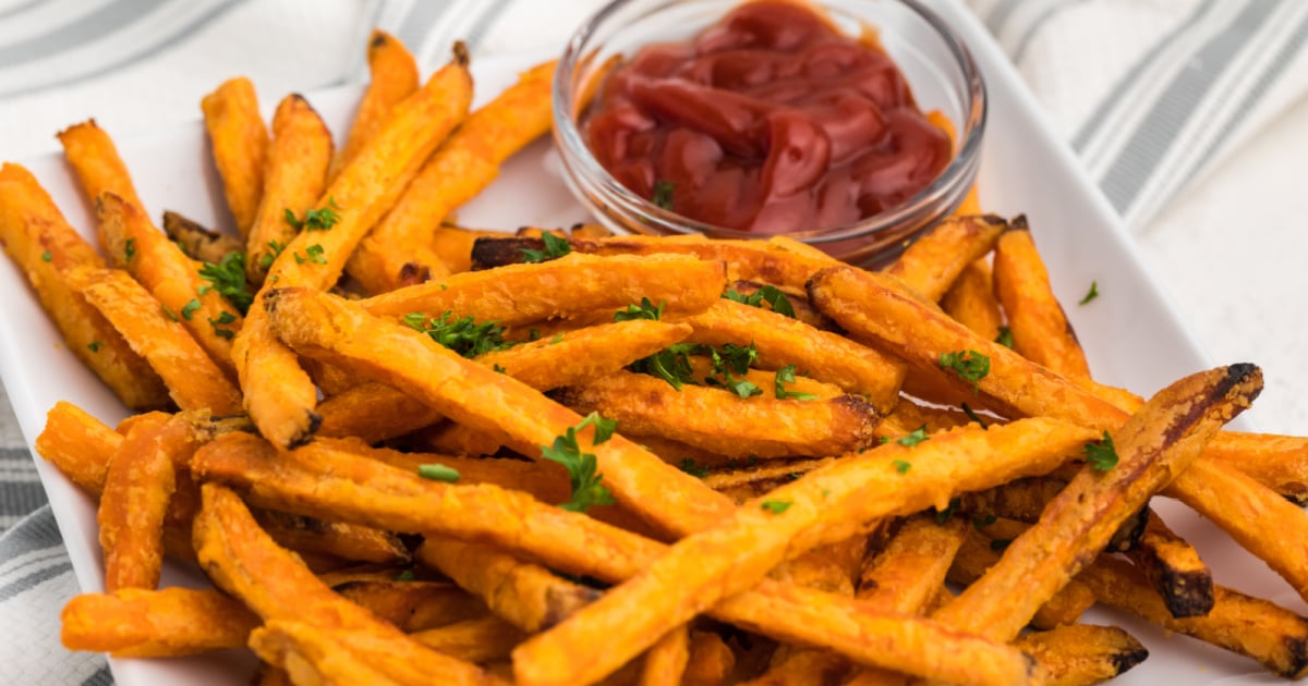 Crispy Frozen Sweet Potato Fries In Air Fryer | Air Frying Foodie