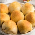Air fryer cheeseburger bombs ready to eat.