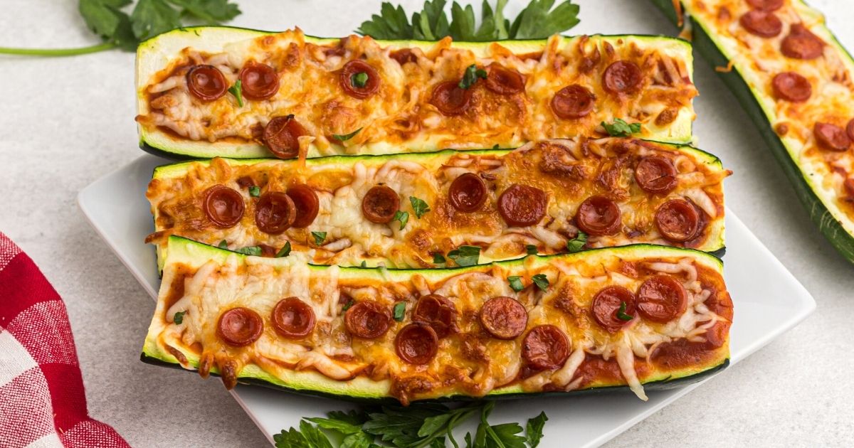 Air Fryer Zucchini Pizza Boats Air Frying Foodie
