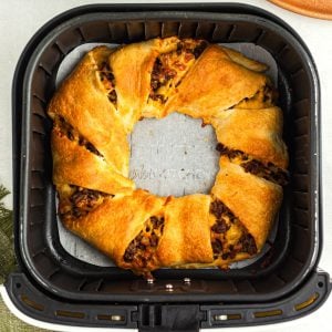 Golden crescent rolls wrapped around taco meat and seasonings.