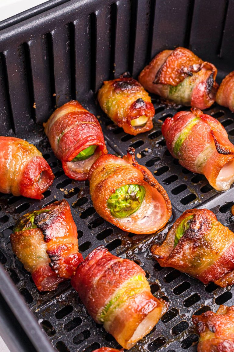 Air Fryer Bacon Wrapped Brussel Sprouts | Air Frying Foodie