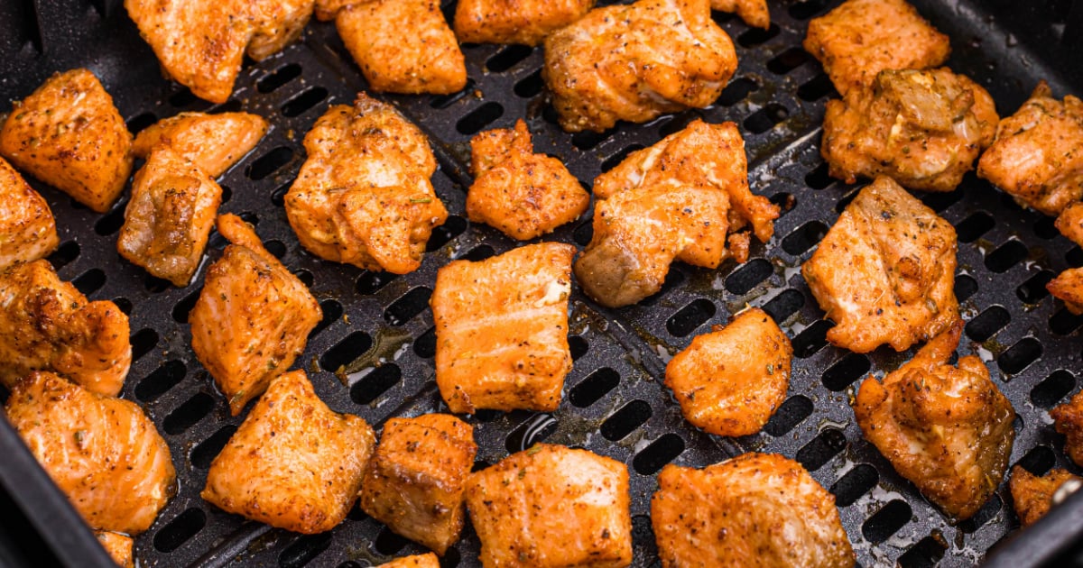 Air Fryer Blackened Salmon Bites