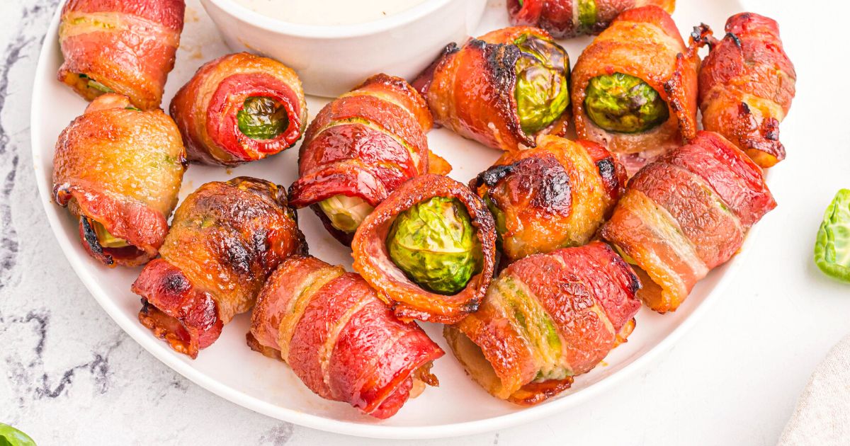 Air Fryer Bacon Wrapped Brussel Sprouts Air Frying Foodie