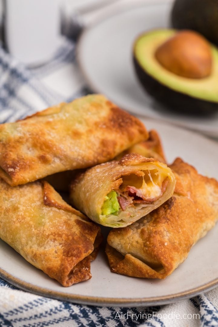 Air Fryer Avocado Bacon Egg Rolls Air Frying Foodie