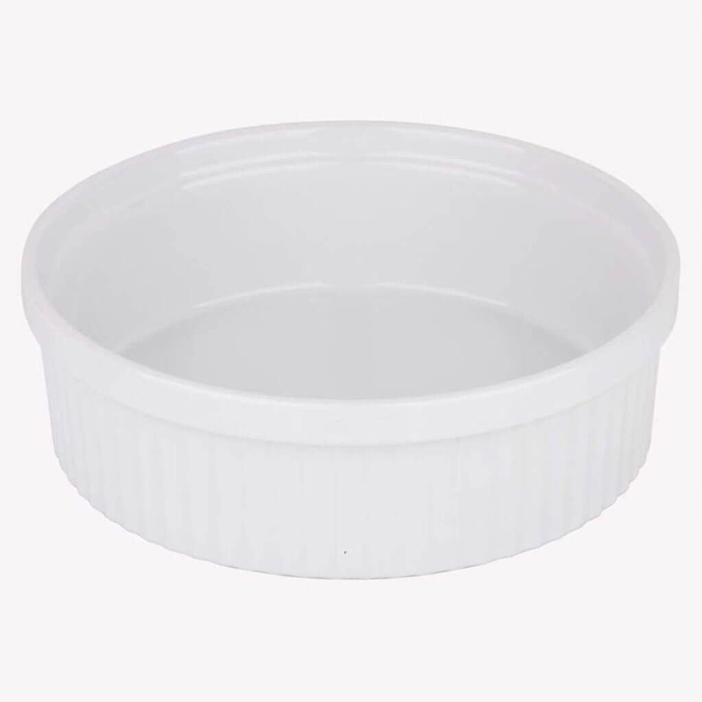 Large white silicone dish