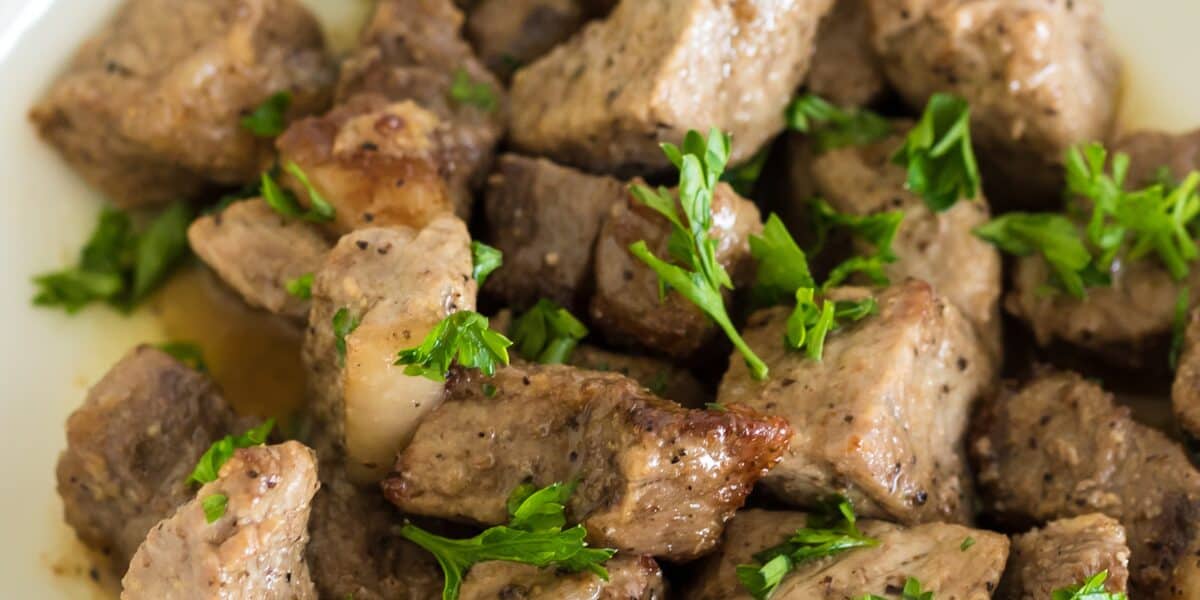 Juicy Air Fryer Garlic Steak Bites