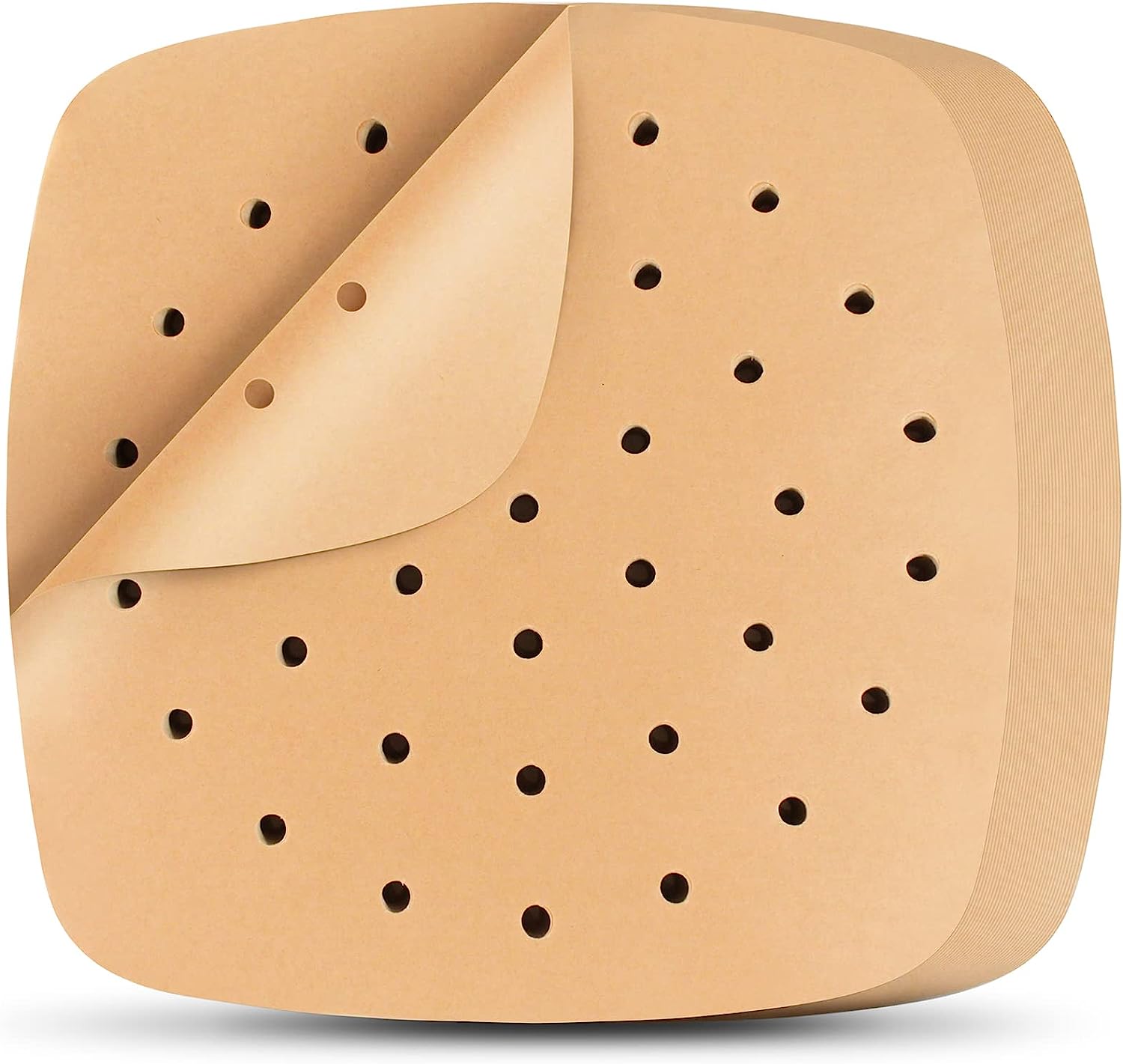 brown square shaped parchment paper liners
