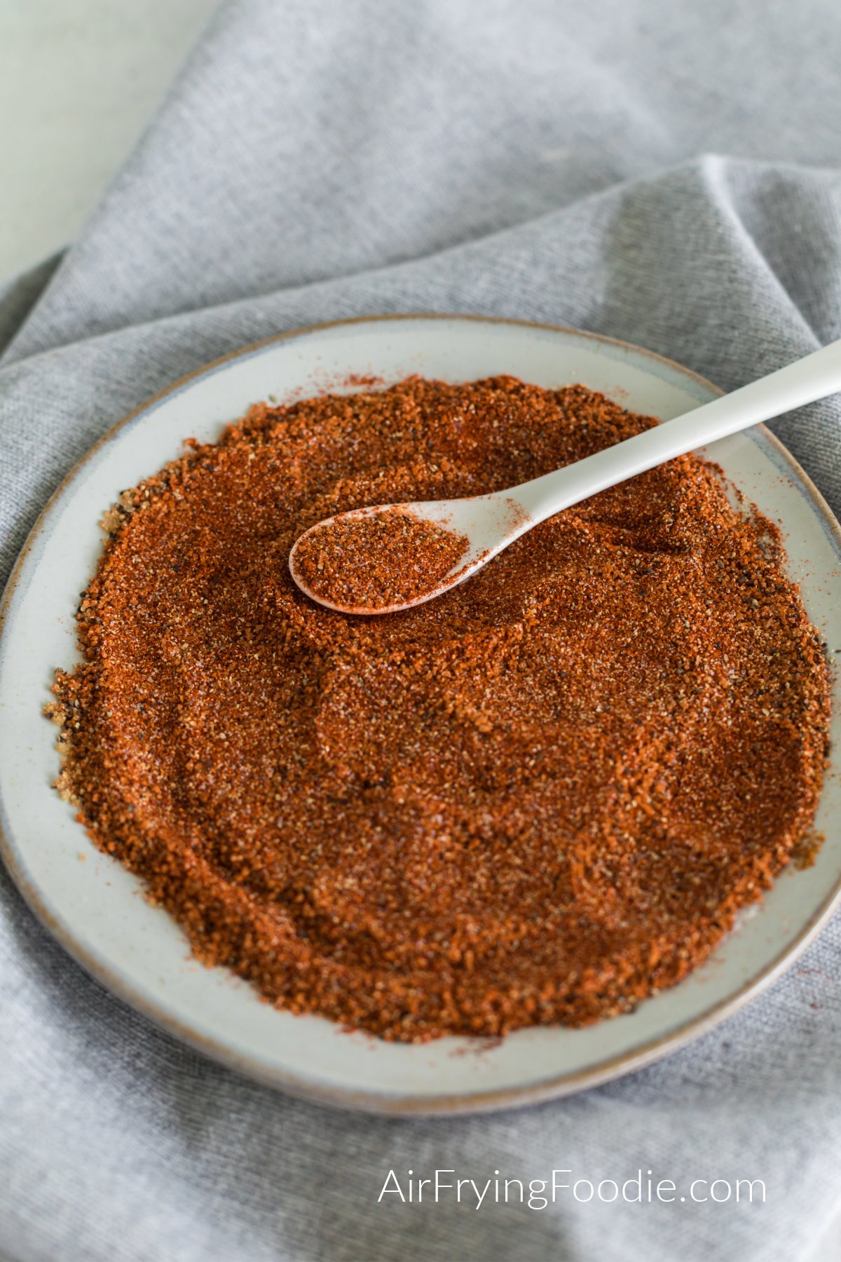 Seasonings blended together to make a homemade BBQ rub. 