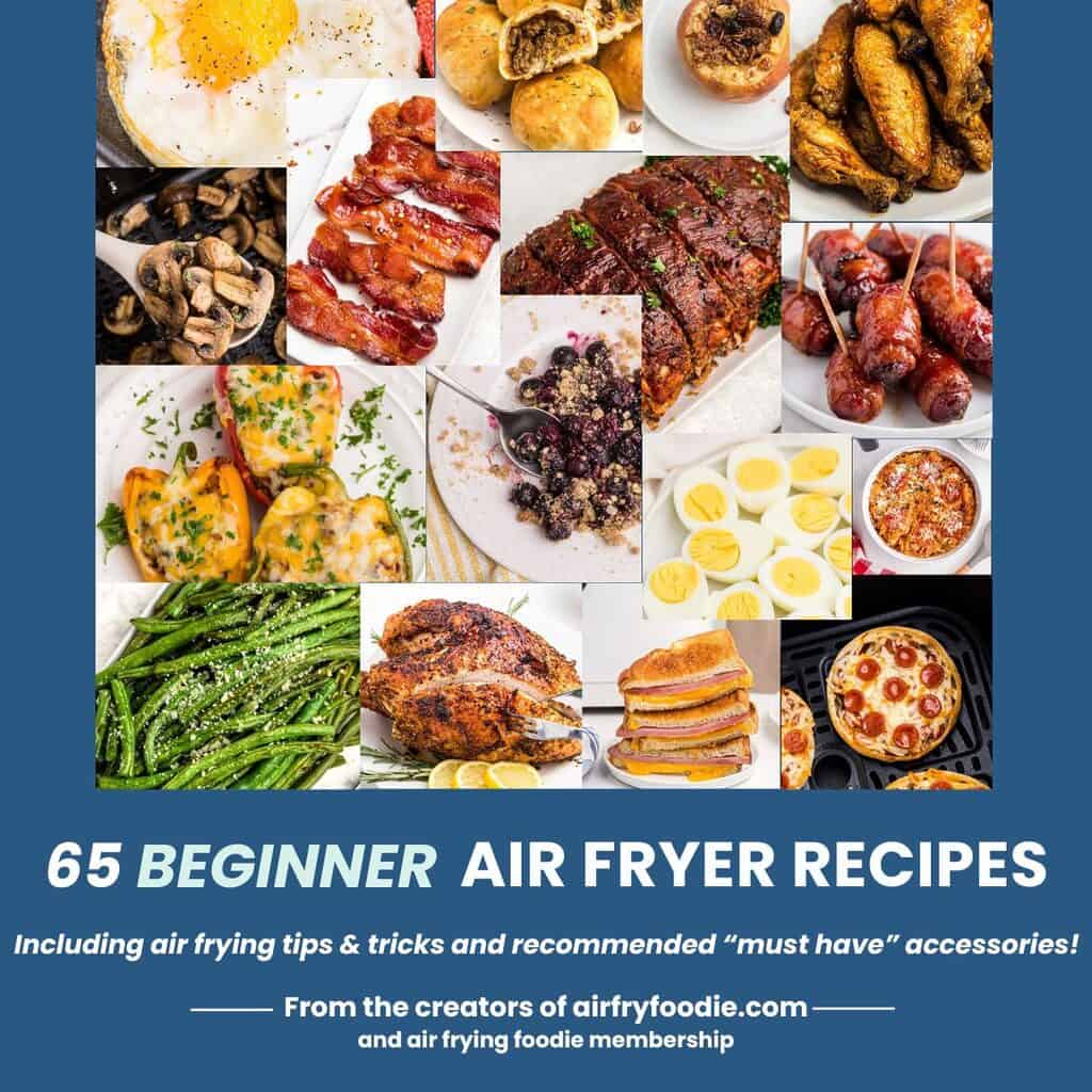 Beginner Cookbook Cover photo with picture of recipes inside book. 