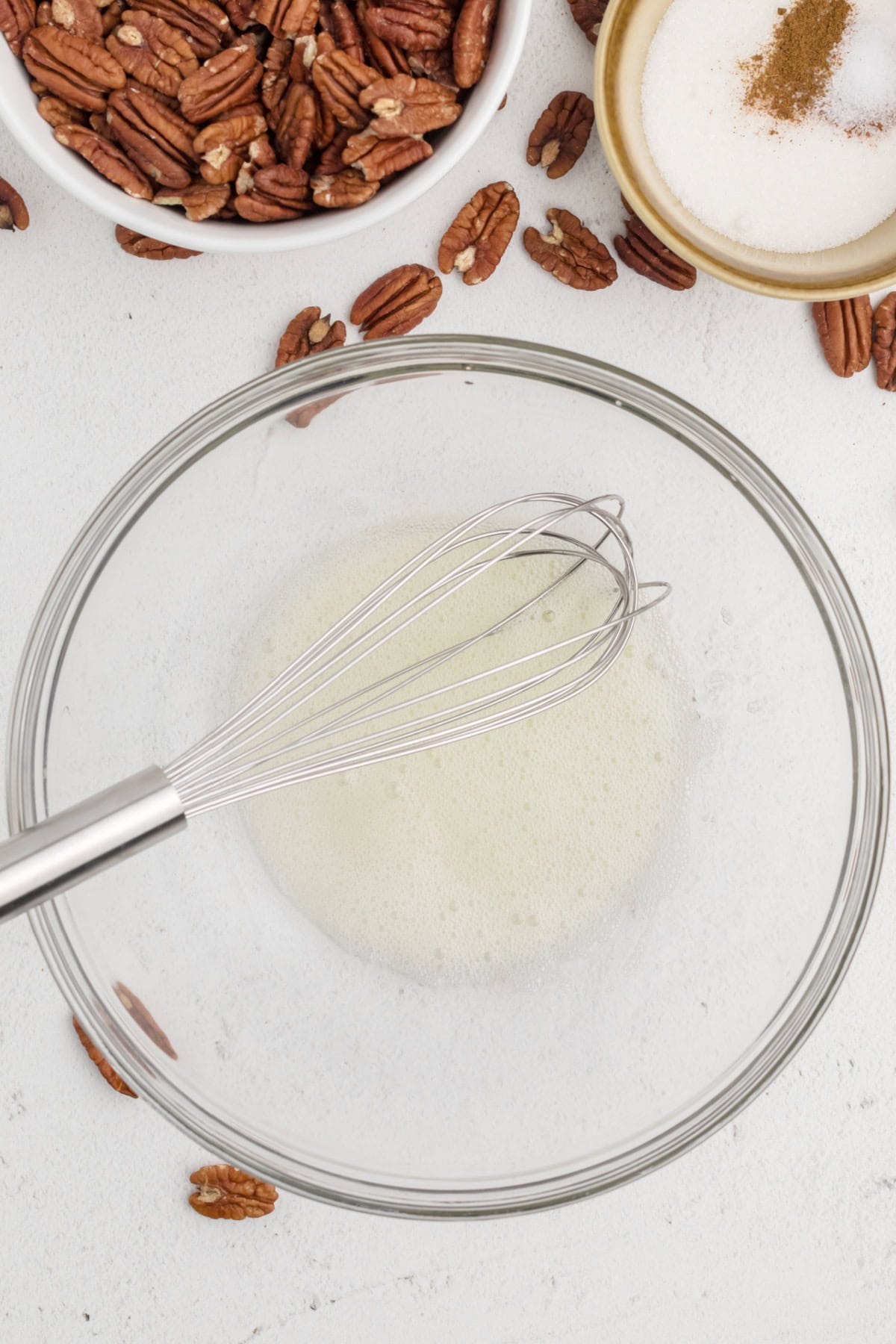 egg white and whisked together until frothy. 