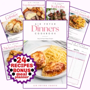 Dinner recipes for air fryer ebook cover