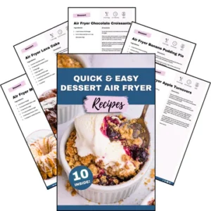 Easy desserts recipe ebook cover page.