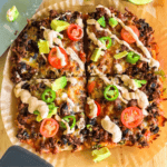 Air fryer high protein mini pepper nachos sliced and ready to serve.
